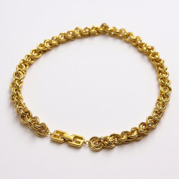 Vintage Givenchy Gold Plated Chunky Thick Gold Plated Necklace 24” Long One Size - Picture 7 of 13